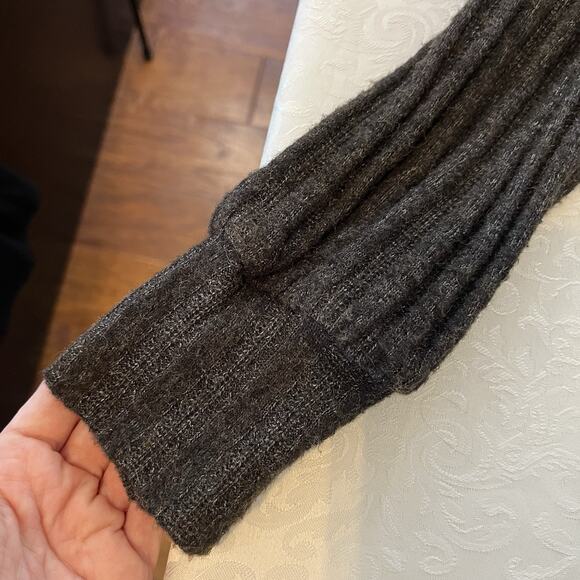 Maeve by Anthropologie Rafela Hacci Surplice Top Wrap Sweater Size XS Brown/Gray - Picture 3 of 10